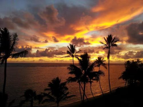 Beachfront studio with King Bed, WiFi and Free-Parking