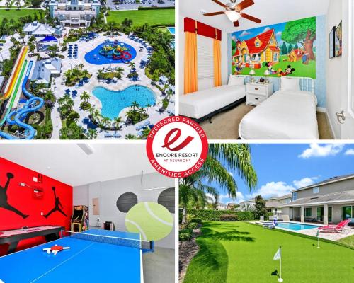 Luxury Home With Themed Rooms, Game Room And Waterpark & Resort Access Near Disney At Encore Resorts Reunion - 260Cl